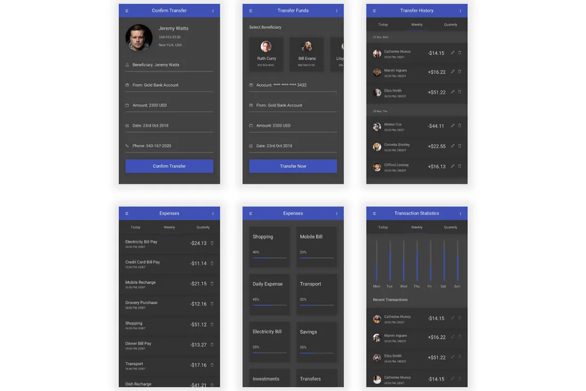 Banking & Finance UI Kit (Sketch)