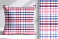 Banners and Bow Plaid Seamless Repea