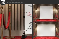 Banner with Red Carpet Mockup