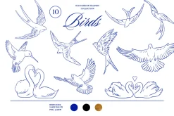 +420 Barbara Vintage Line Art Set