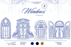 +420 Barbara Vintage Line Art Set