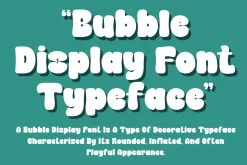 Barble - Bubble Display Font