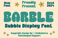 Barble - Bubble Display Font