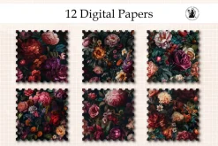 Baroque Flowers Seamless Pattern
