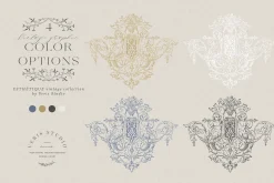Baroque Vintage Vector Frames Crests