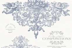 Baroque Vintage Vector Frames Crests