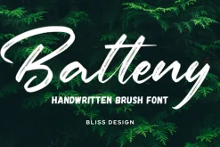 Batteny-Brush Font