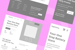 Battery Store Wireframe Website