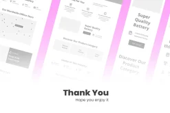 Battery Store Wireframe Website