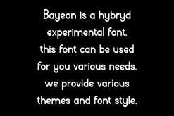 Bayeon - Hybrid Display Font