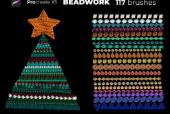 117 BEADWORK brushes PROCREATE X5