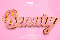 Beauty Luxury 3d Text Effect Style