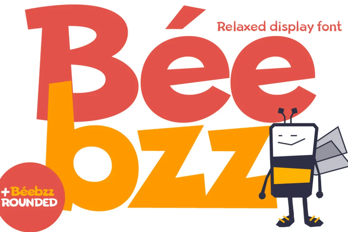 Beebzz. Child kid fun font. Display.