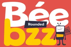 Beebzz. Child kid fun font. Display.