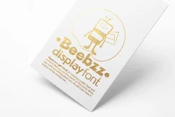 Beebzz. Child kid fun font. Display.