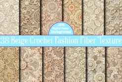 Beige Crochet Fashion Fiber Texture