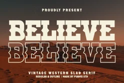Believe Western - Vintage Slab Serif