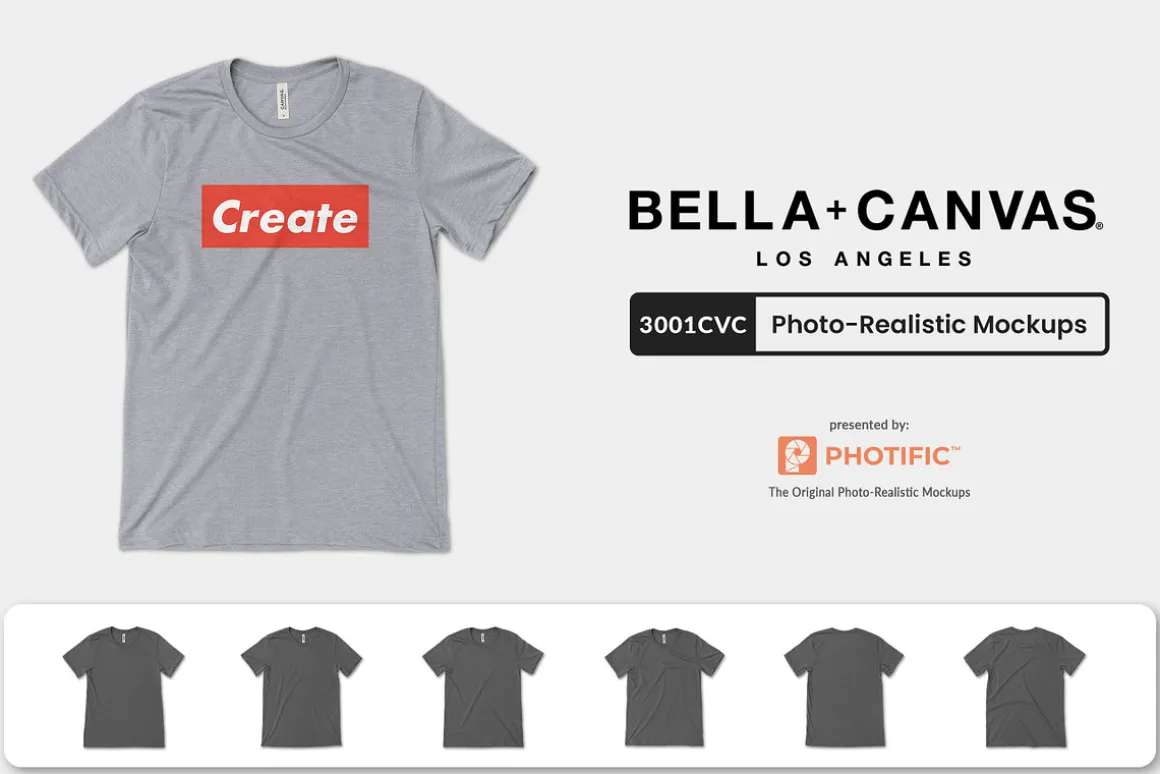 Bella Canvas 3001CVC Tee Mockups