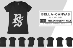 Bella Canvas 8435 Triblend V-Neck