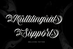 Bellvira Tattoo | Script Tattoo