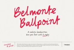 Belmonte Ballpoint Biro Pen Font
