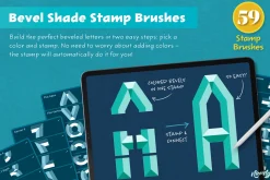 Bevel Letters Procreate Brushes