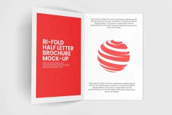 Bi-Fold Half Letter Brochure Mock-up