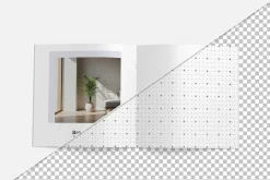 Bifold Square Brochure Mockup