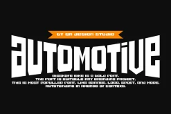 Bigskafe Bike Sport, Automotive Font