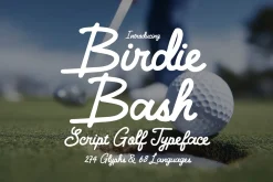 Birdie Bash - Script Golf Typeface
