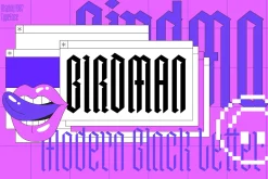 Birdman Modern Black Letter