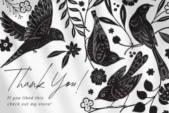Birds & Blooms Vector Linocut Set