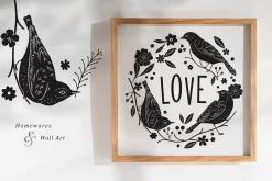 Birds & Blooms Vector Linocut Set