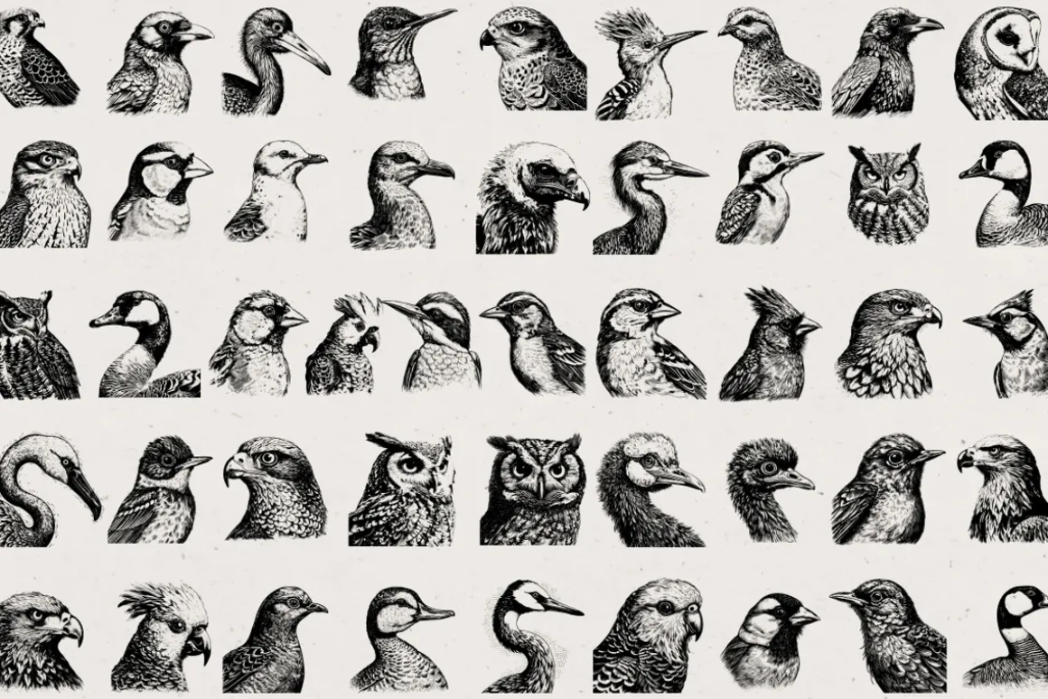 260 Birds Illustrations