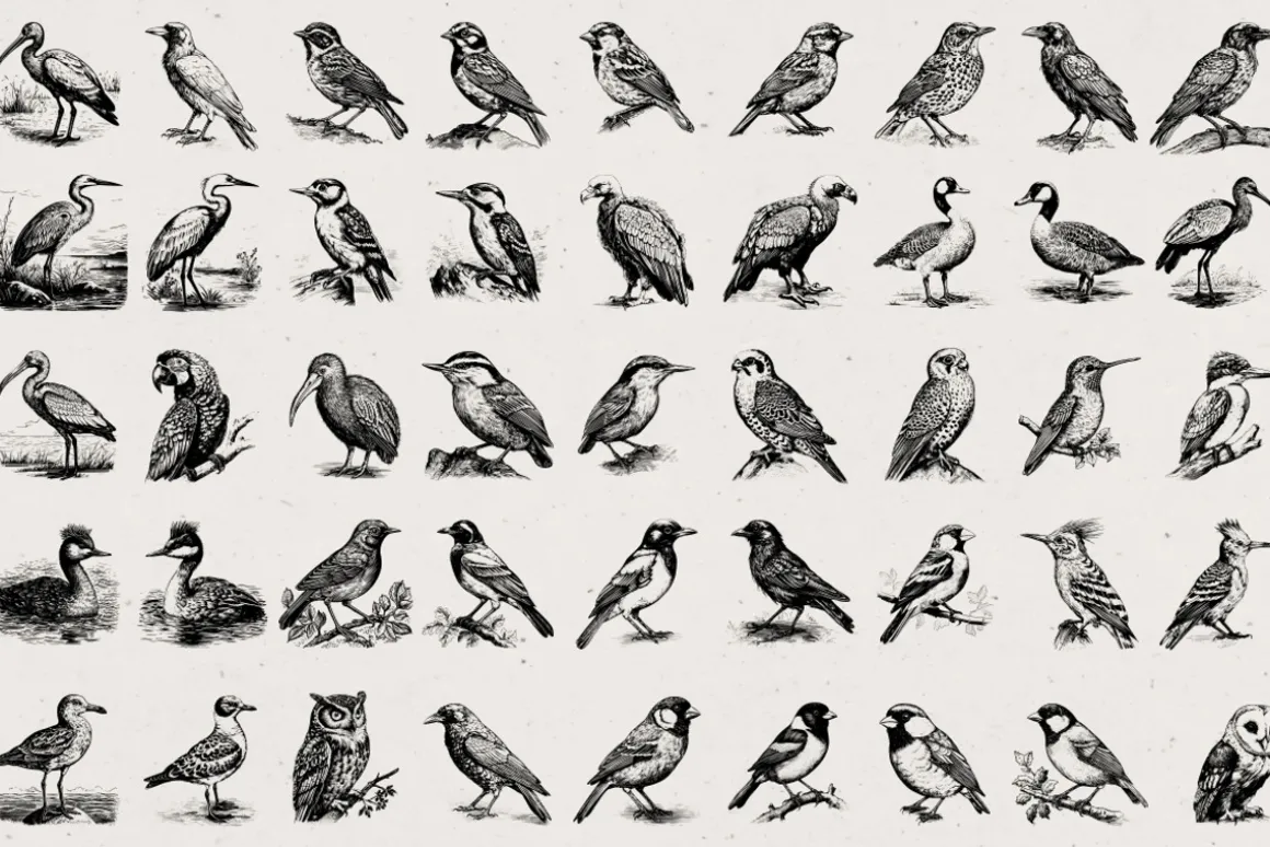 260 Birds Illustrations