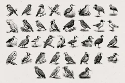 260 Birds Illustrations