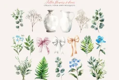 Birth Month Flower Clipart Creator