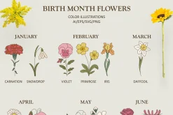 Birth month flower collection