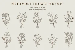 Birth month flower collection