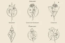 Birth Month Flower Line Bouquets