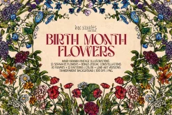 Birth Month Flowers Handcrafted