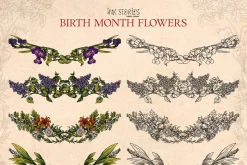 Birth Month Flowers Handcrafted