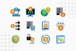 Bitcoin 3D Icons