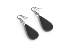 Black Drop Earring Jewelry 3D Model