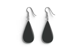 Black Drop Earring Jewelry 3D Model
