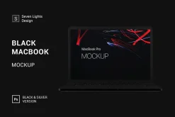 Black MacBook Mockup