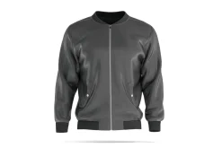 Black Men's Bomber Jacket 3D Model