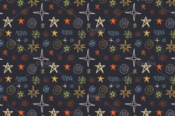 Black Whimsical Christmas Pattern
