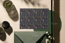Black Whimsical Christmas Pattern