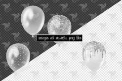 Black and Silver Safari Balloons